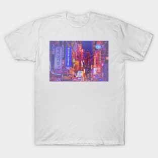 Seoul City Streets Neon Lights T-Shirt